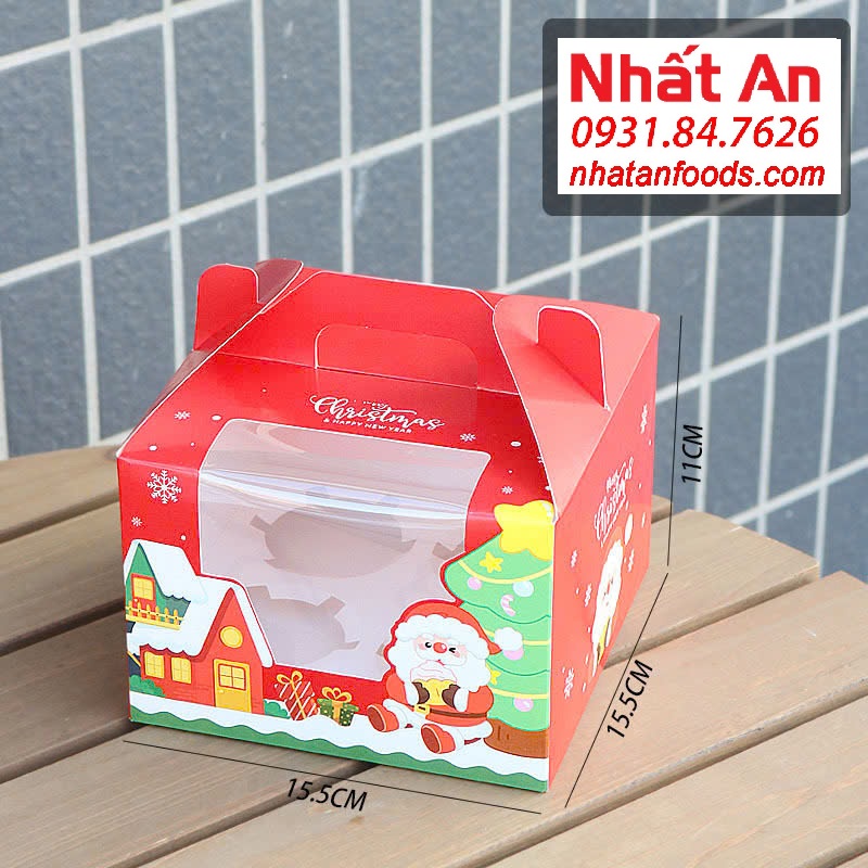Hộp cupcake 4 bánh Giáng Sinh Noel