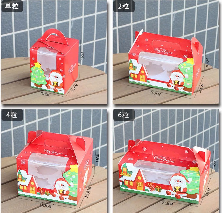 Hộp cupcake 4 bánh Giáng Sinh Noel