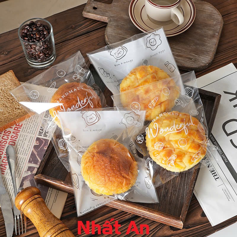 Túi dán bánh mì ngọt Wonderful 15*18*3cm