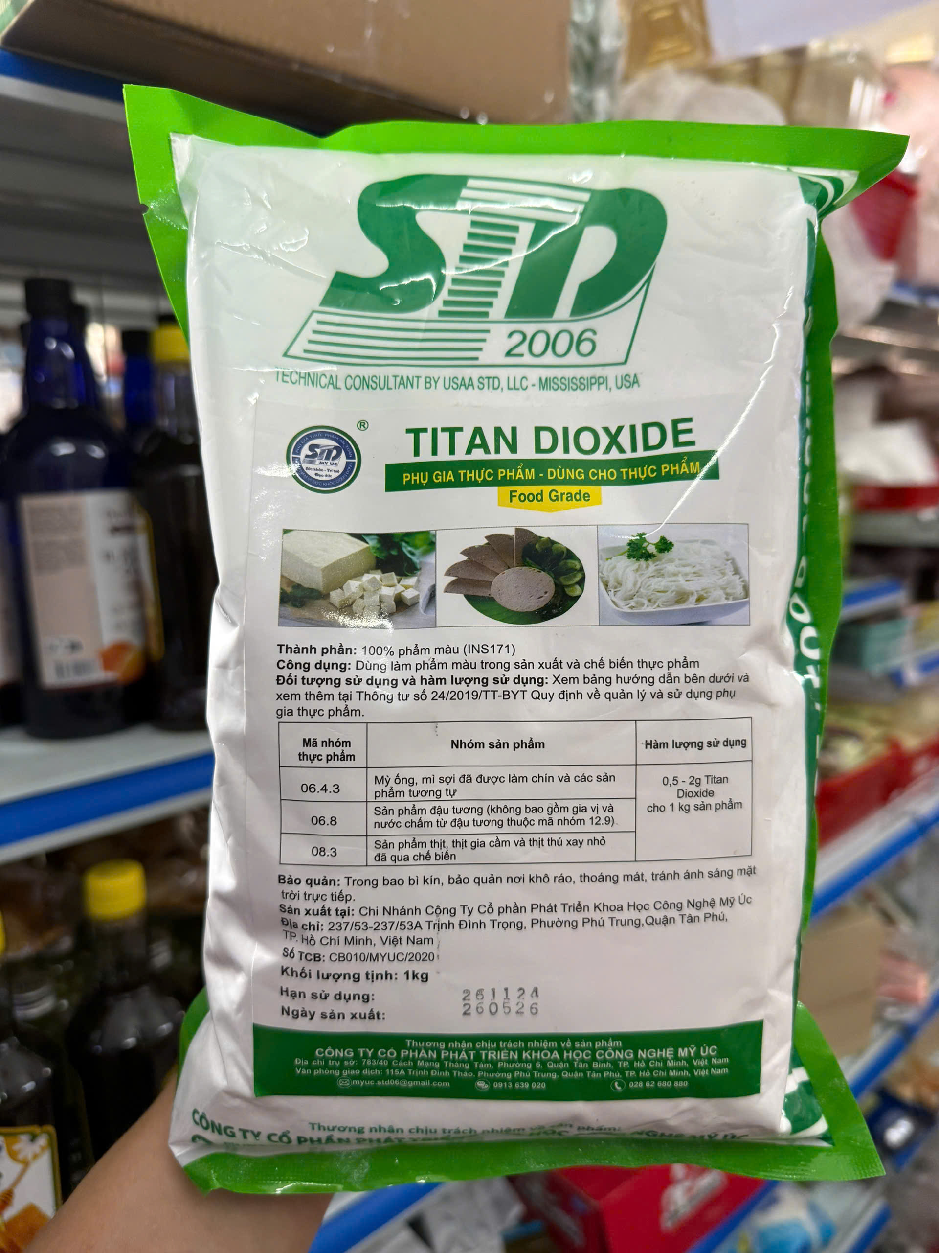 Phụ gia thực phẩm Titan Dioxide