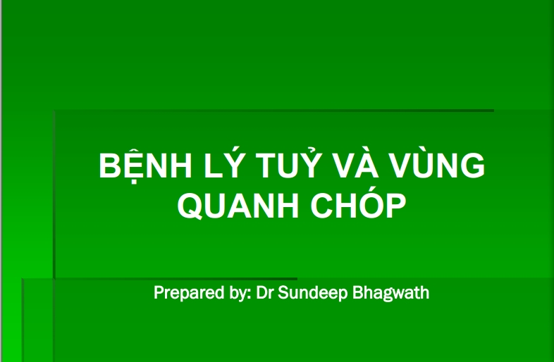 Sách bệnh lý tủy và vùng quang chóp