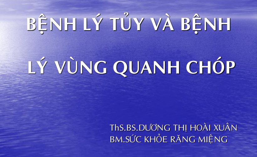 Sách bệnh lý tủy và bệnh lý vùng quanh chóp