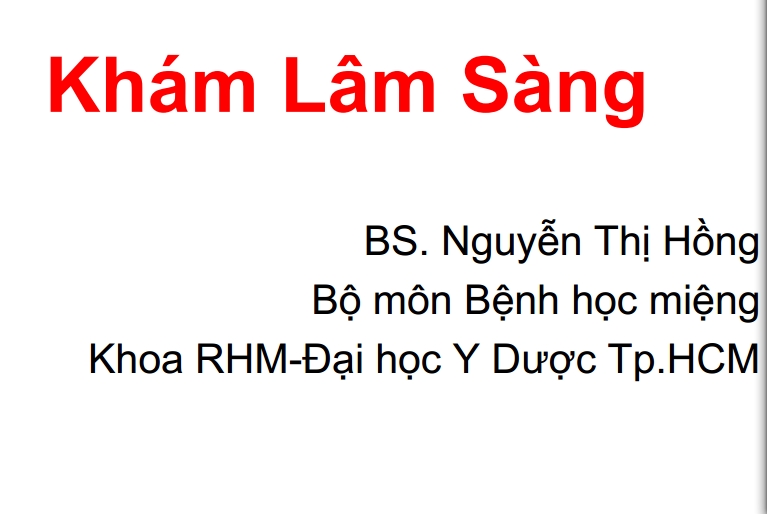 Sách khám lâm sàng ngoài mặt