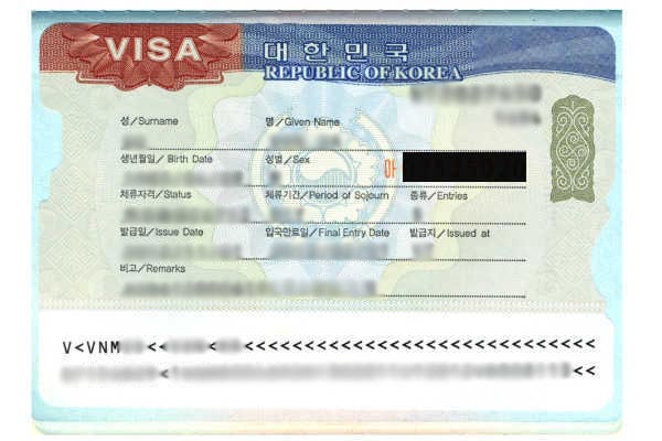 Thủ tục xin Visa Hàn Quốc