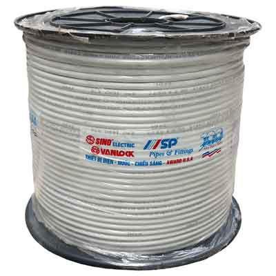 Cáp đồng trục Sino RG6 (5C-FB) lõi ccs 80 sợi màu trắng hoặc đen ( Cuộn 305M)