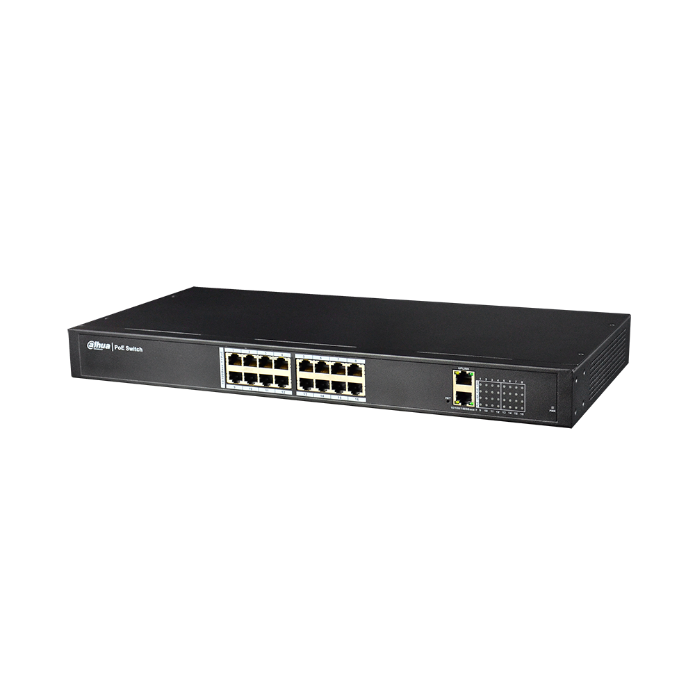 SWITCH POE 16 PORT DAHUA PFS4018-16P-250