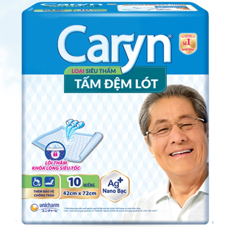 Tấm đệm lót Caryn loại siêu thấm size L 10 miếng
