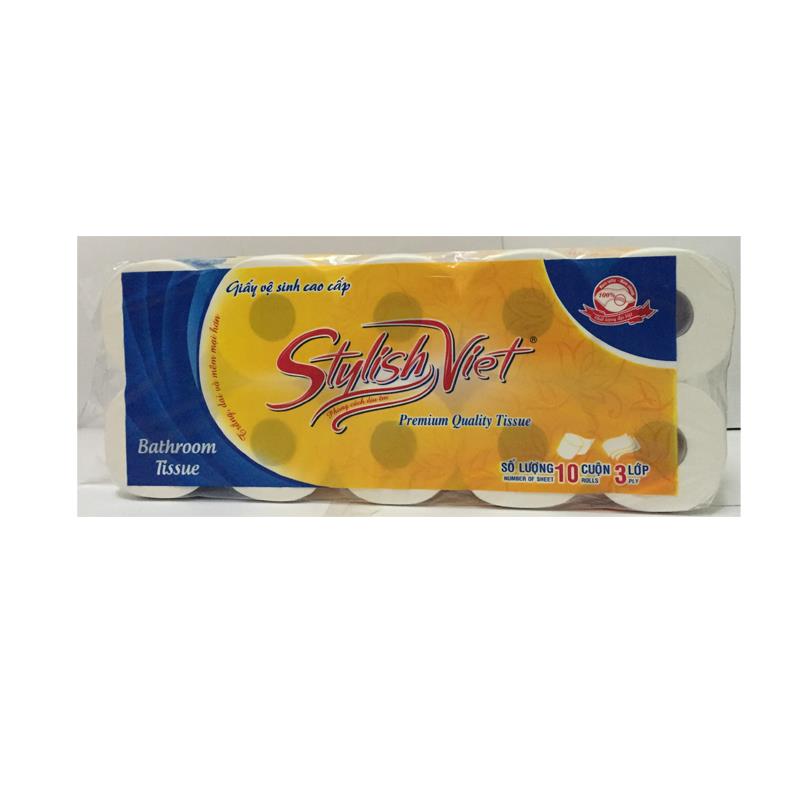 Giấy vệ sinh Stylish 10 cuộn x 3 lớp