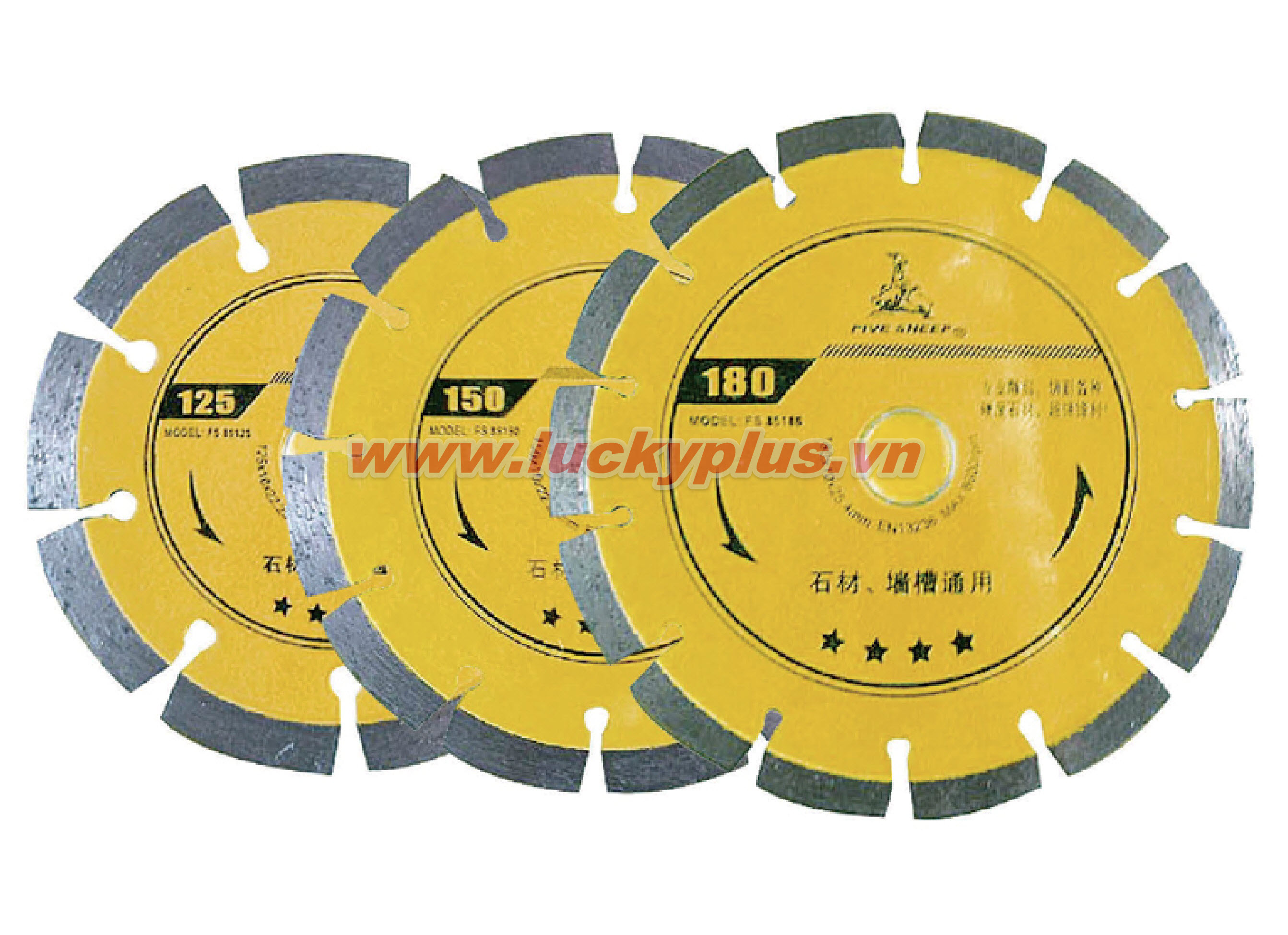 Đá cắt  FiveSheep FS-85125 125mm, FS-85150 150mm, FS-85180 180mm