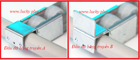 Đầu đỡ băng truyền A , B .