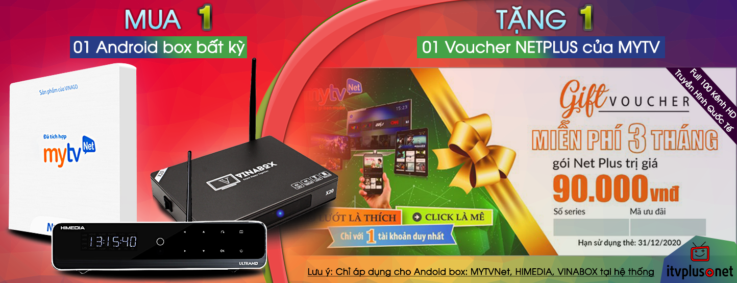 Tặng Voucher Mytv Truyền Hình Full Vip 3 Tháng - Trị Giá 90.000đ