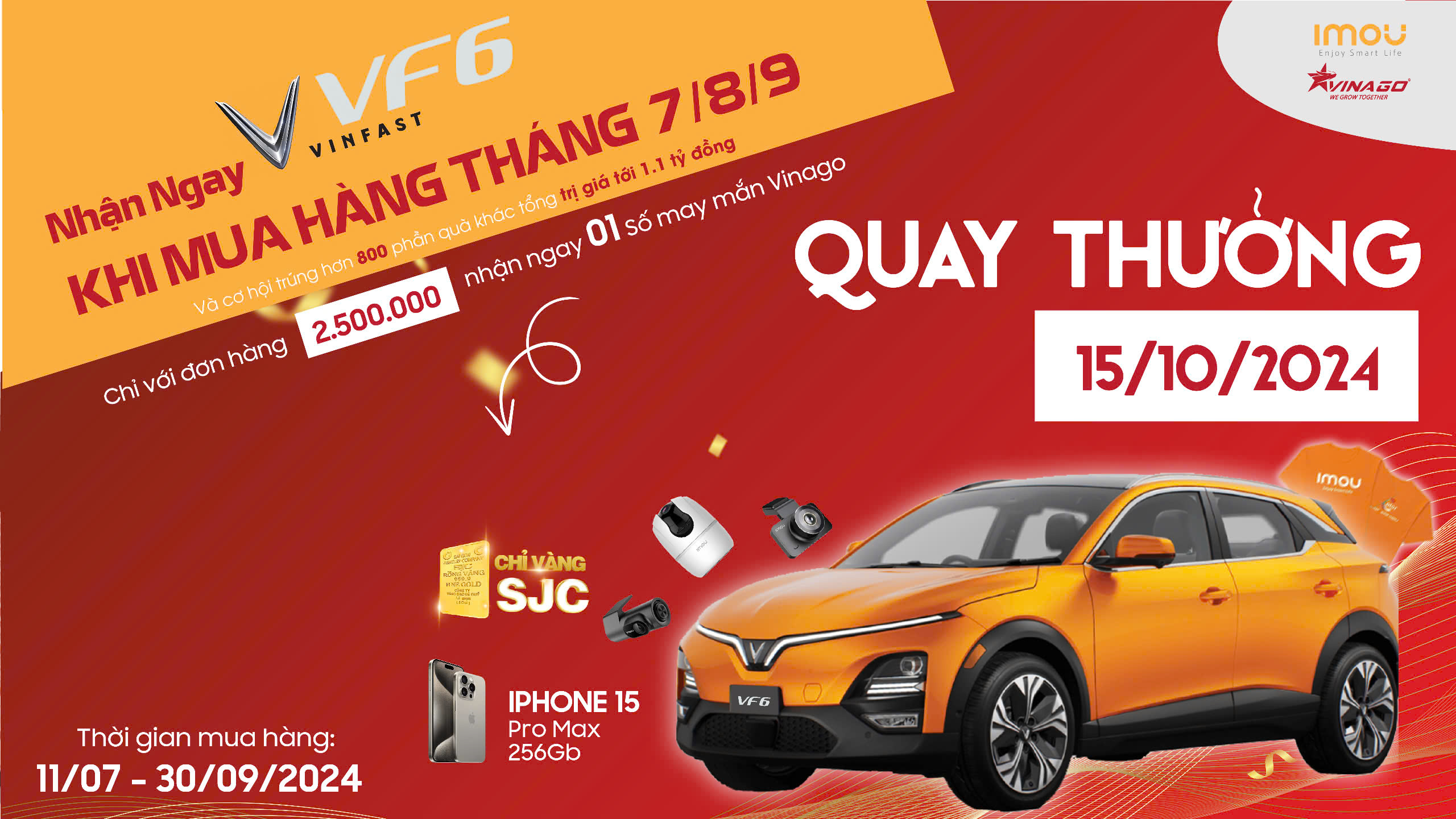 KẾT QUẢ QUAY SỐ TRÚNG THƯỞNG QUÝ 3/2024 – VINAGO CHÚC MỪNG CÁC ĐỐI TÁC MAY MẮN