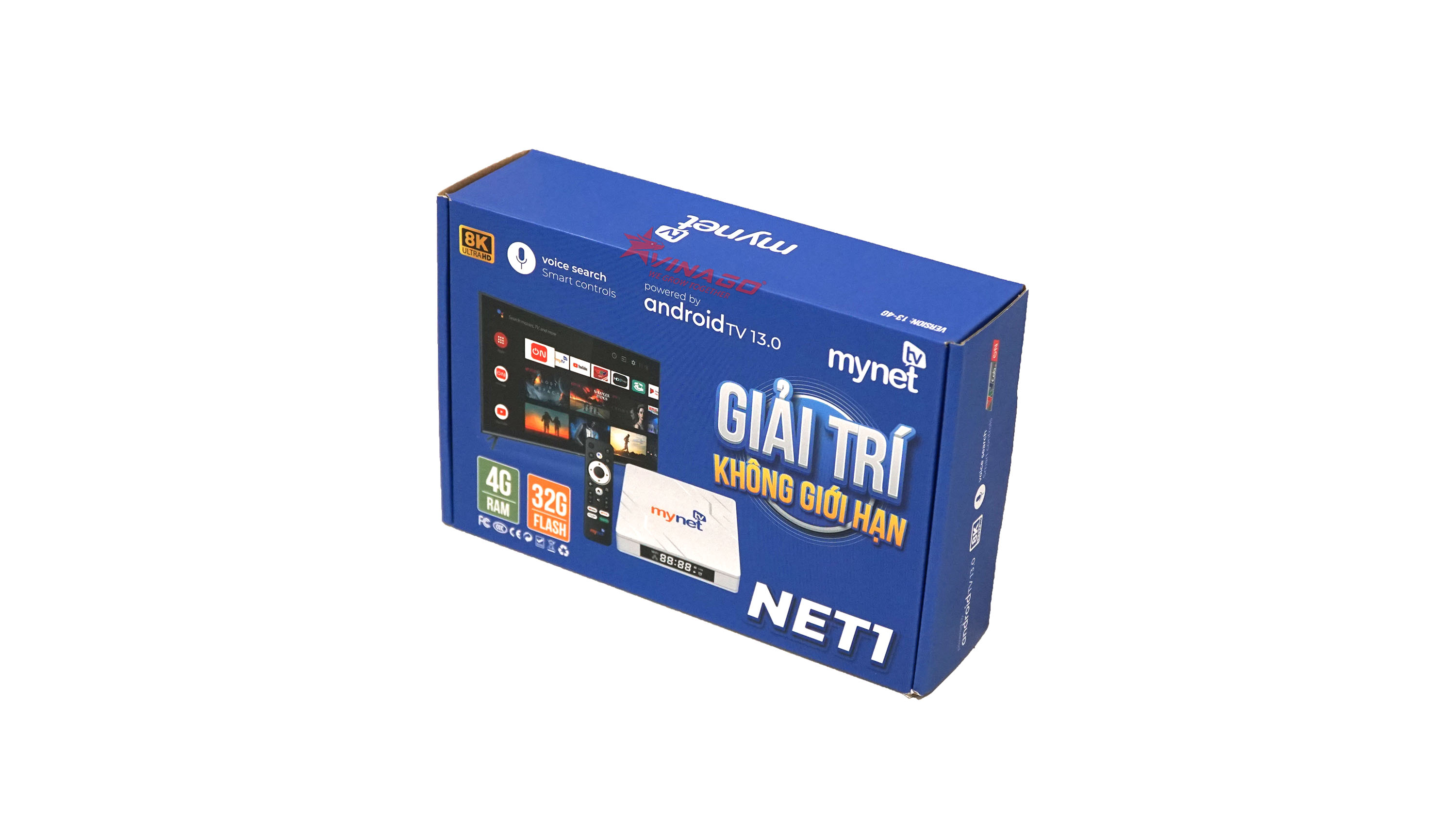 Box Nrt ANDROID BOX MYNET NET 1 - Ver 13 – RAM 4G ROM 32G, ANDROID 13.0 Mới Nhất
