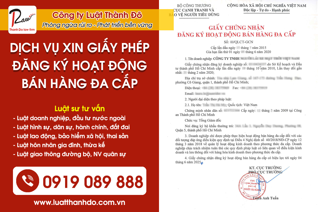 Thời hạn của giấy phép bán hàng đa cấp