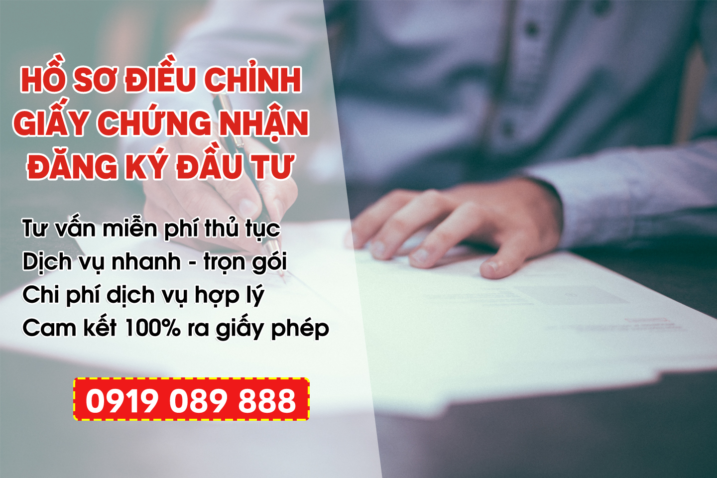 Hồ sơ điều chỉnh giấy chứng nhận đăng ký đầu tư