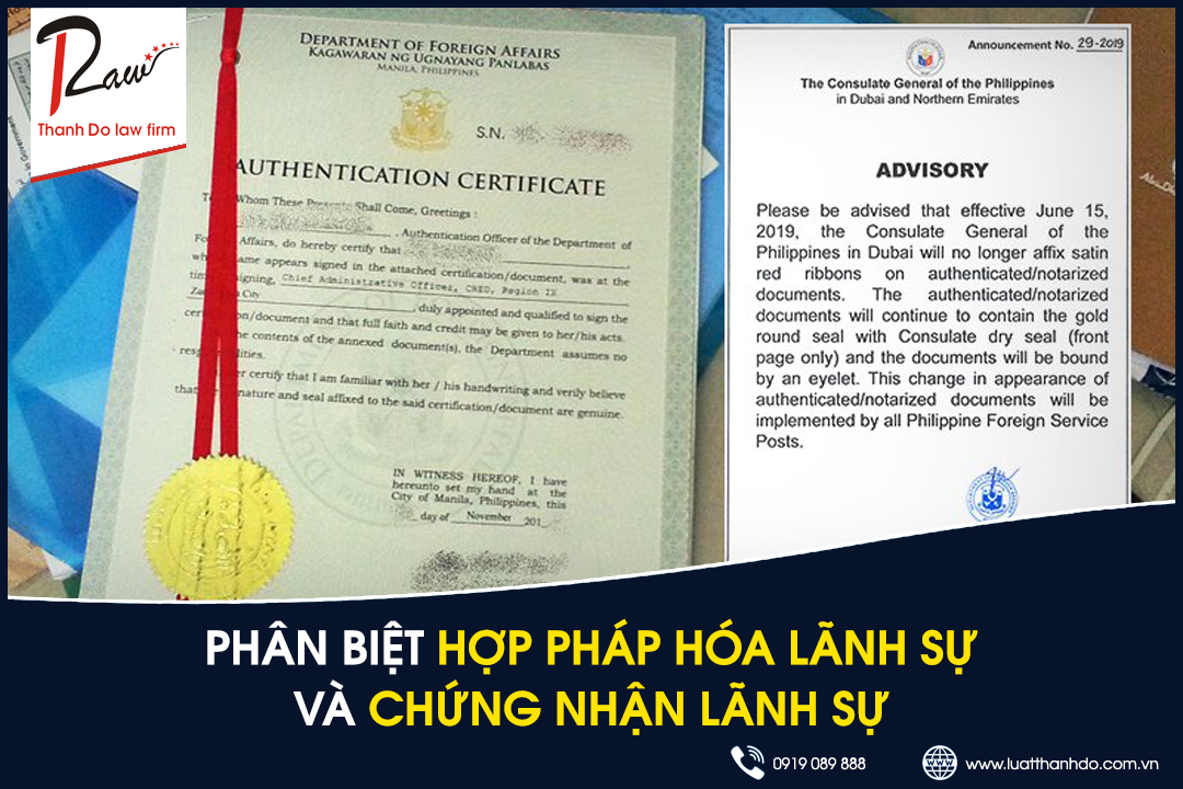 Phân biệt hợp pháp hóa lãnh sự và chứng nhận lãnh sự