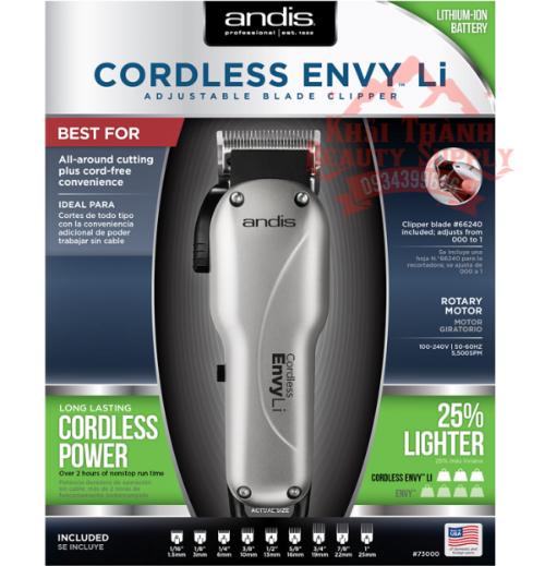 Tông Cắt Andis Cordless Envy