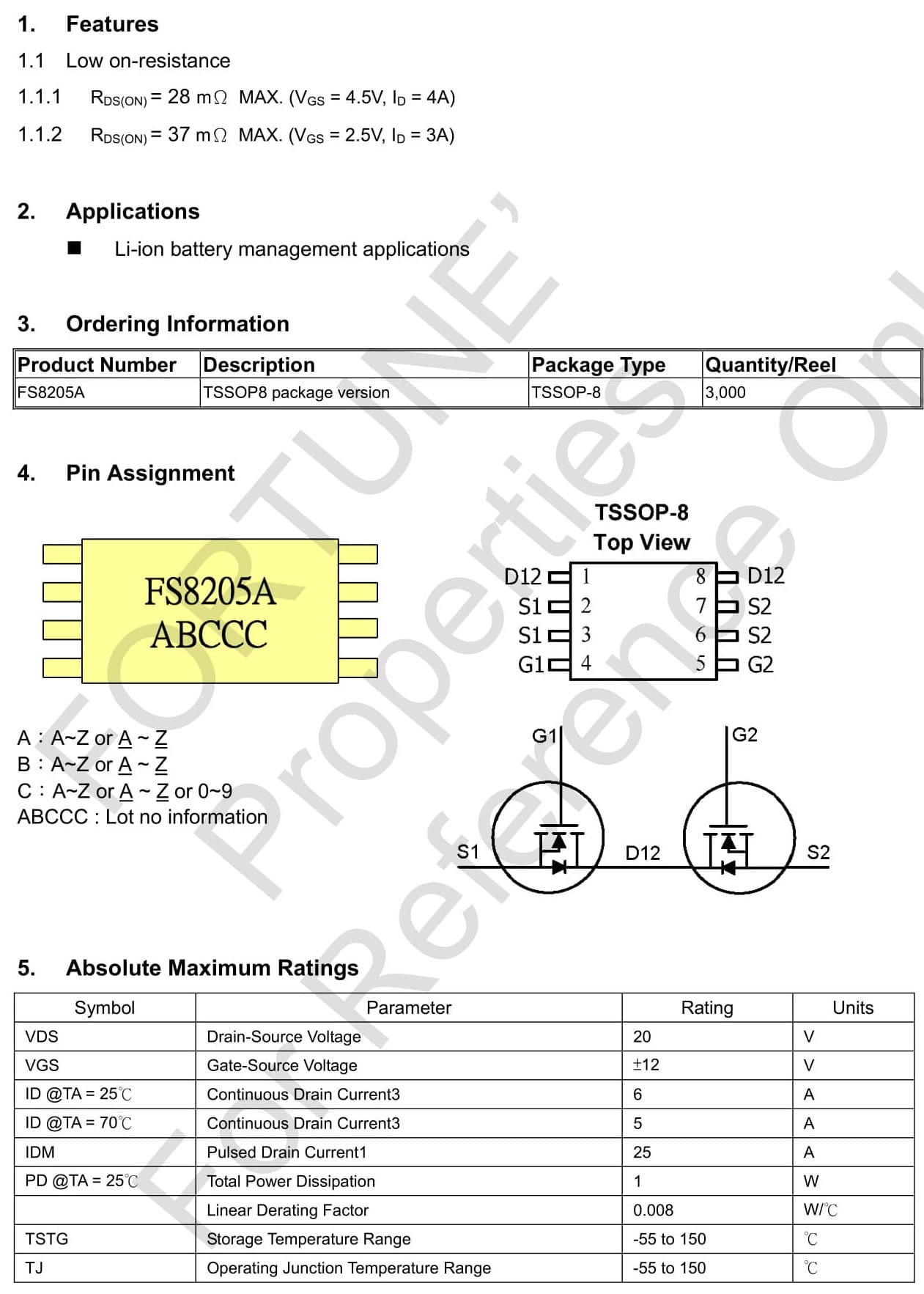 FS8205A TSSOP8 MOSFET N-2CH – Vật Tư Giá Sỉ - Tổng Kho Solar