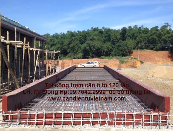 Thi công trạm cân ô tô 120 tấn