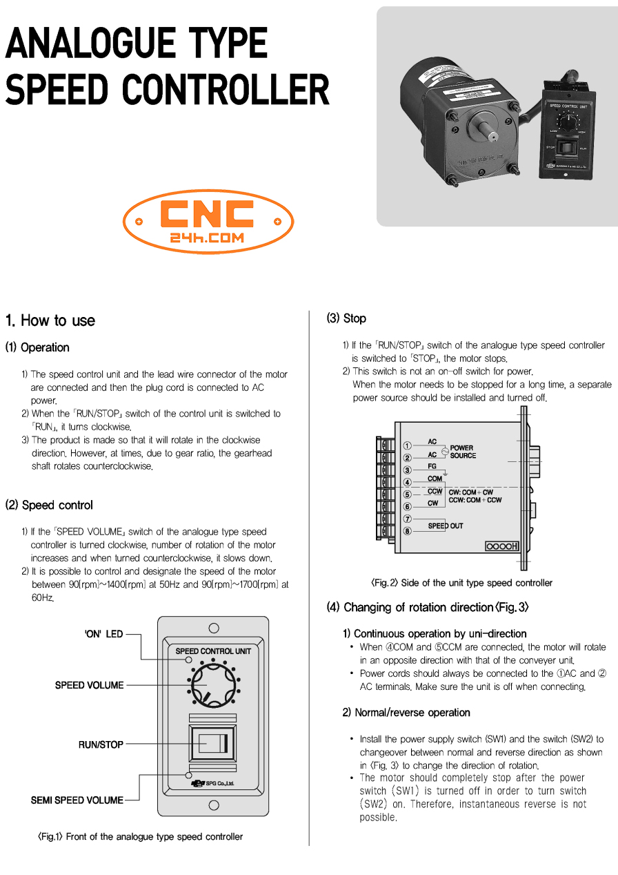 analogue type speed controller