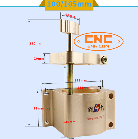 gá ôm spindle nâng hạ