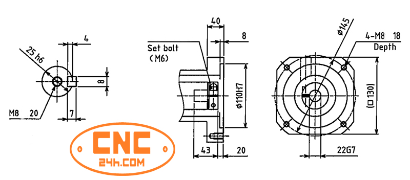 hộp số cho động cơ servo