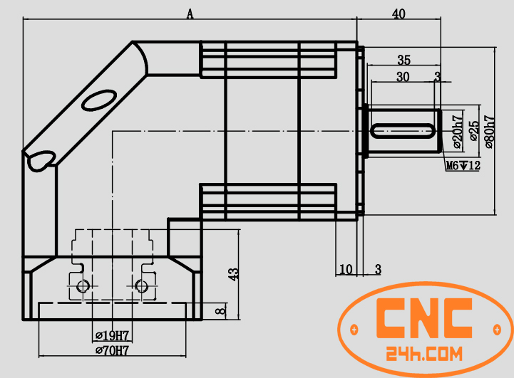 hộp số servo 90 độ