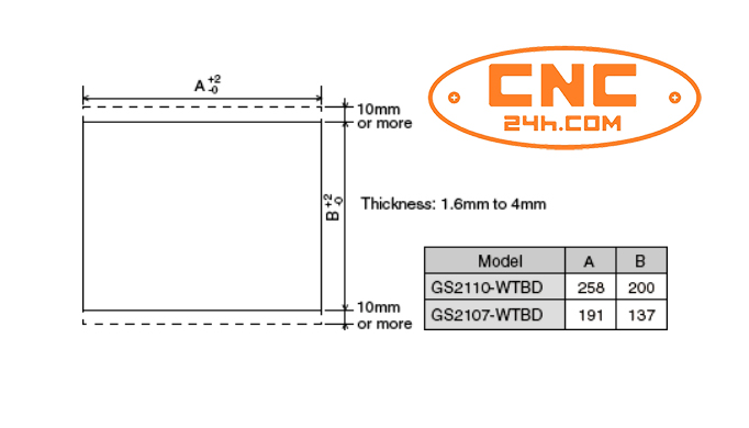 kích thước màn hình hmi mitsubishi