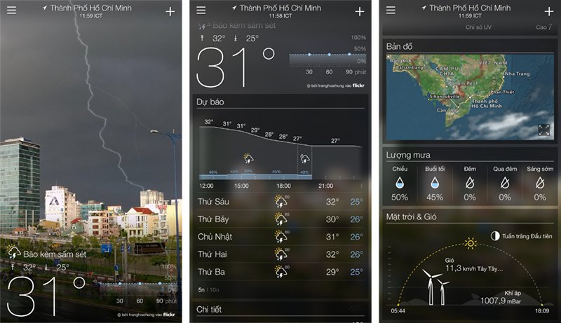 Ứng dụng Yahoo Weather