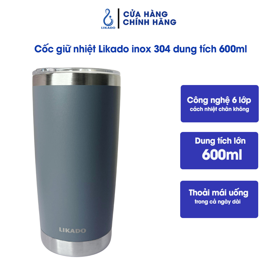 Cốc Giữ Nhiệt Likado thép không rỉ 304 dung tích 380ml/600ml