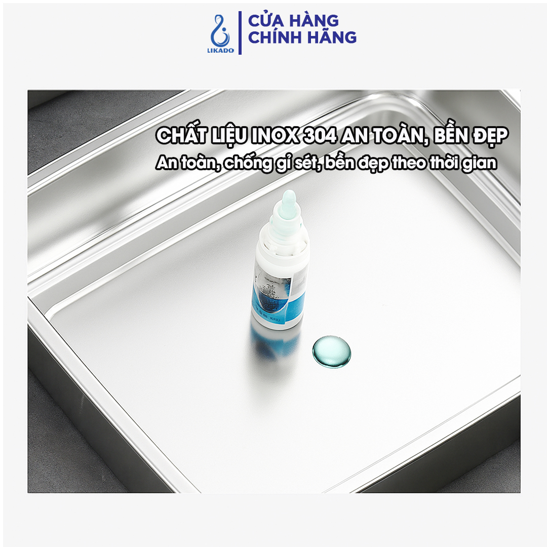 Hộp thực phẩm chữ nhật Likado inox 304 dung tích 350ml, 550ML, 850ml, 2800ml