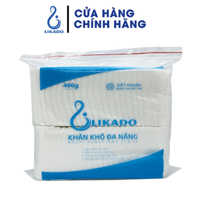 Khăn khô đa năng Likado 400gr kích thước 20x22cm