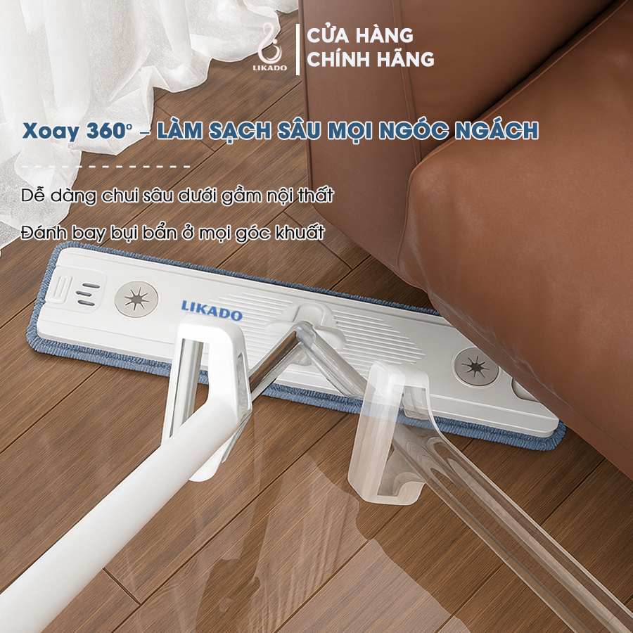 Cây lau nhà tự vắt thông minh Likado bản to 45cm LKD-45