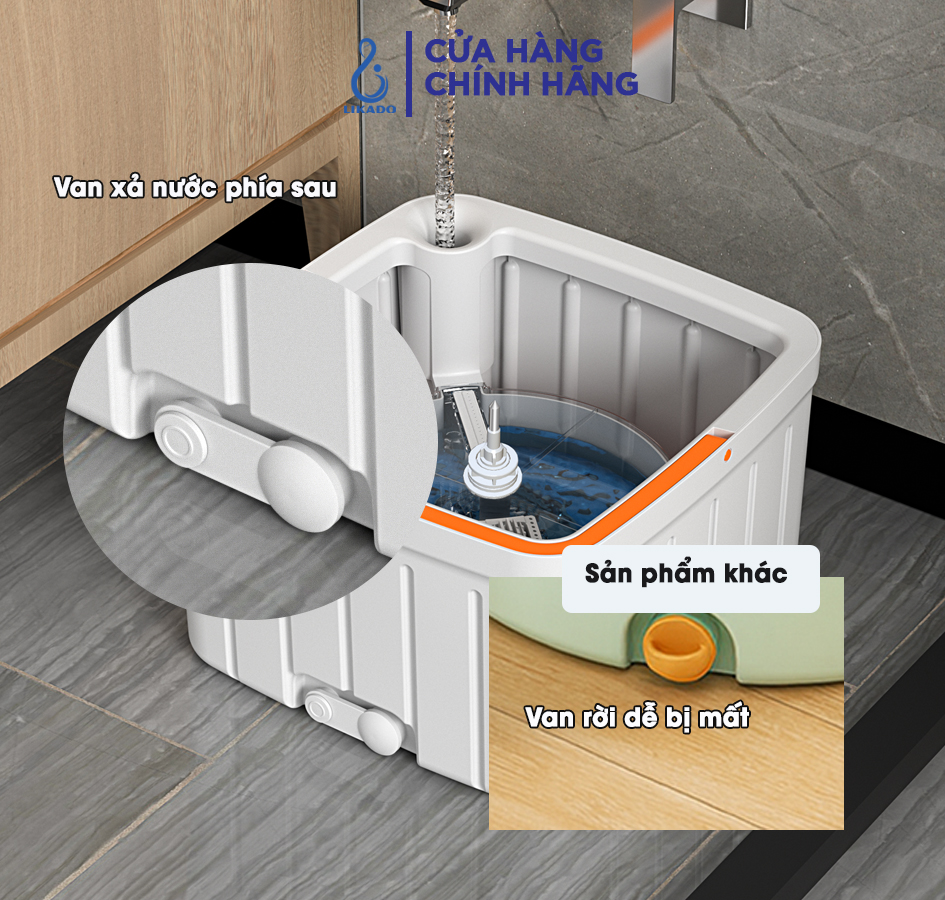 Cây lau nhà thông minh tách nước bẩn thông minh LKD -821