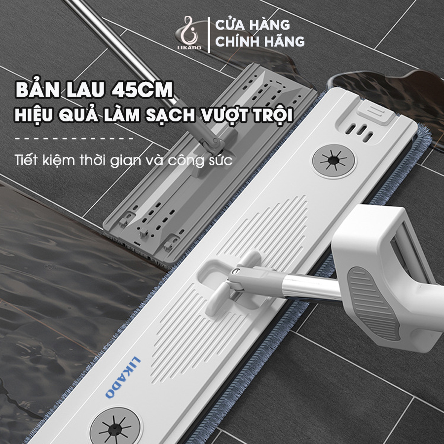 Cây lau nhà tự vắt thông minh Likado bản to 45cm LKD-45