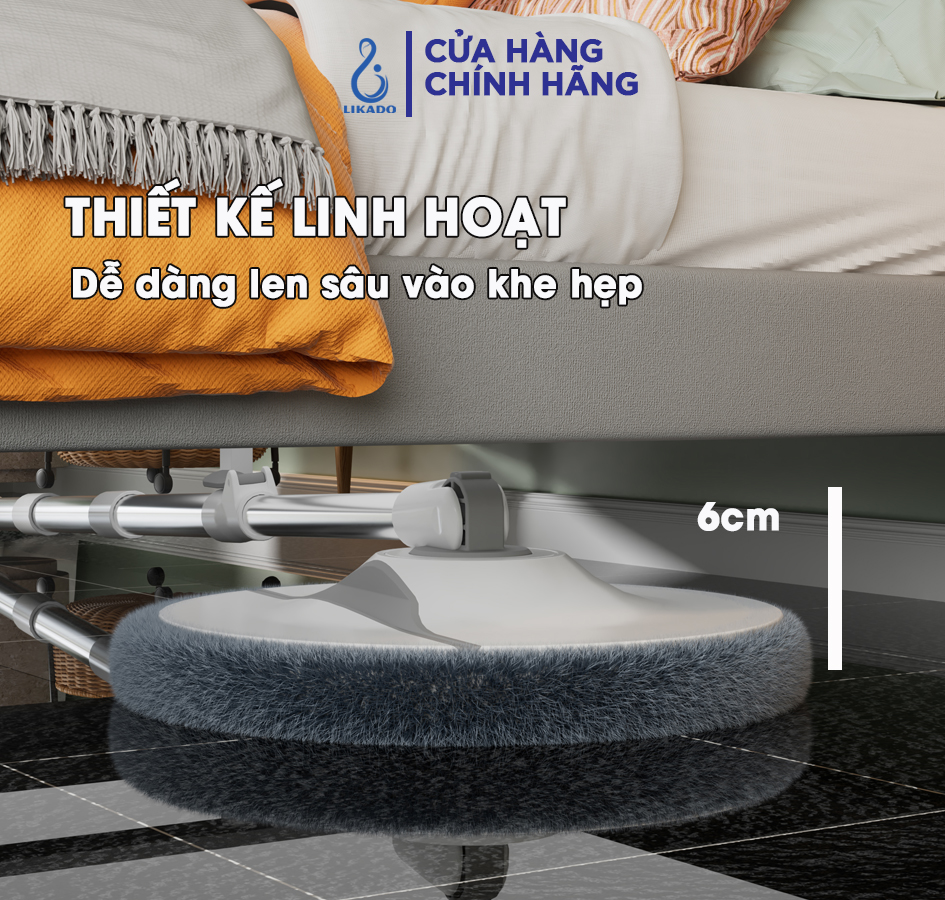 Cây lau nhà thông minh tách nước bẩn Likado LKD 817 Thùng tròn