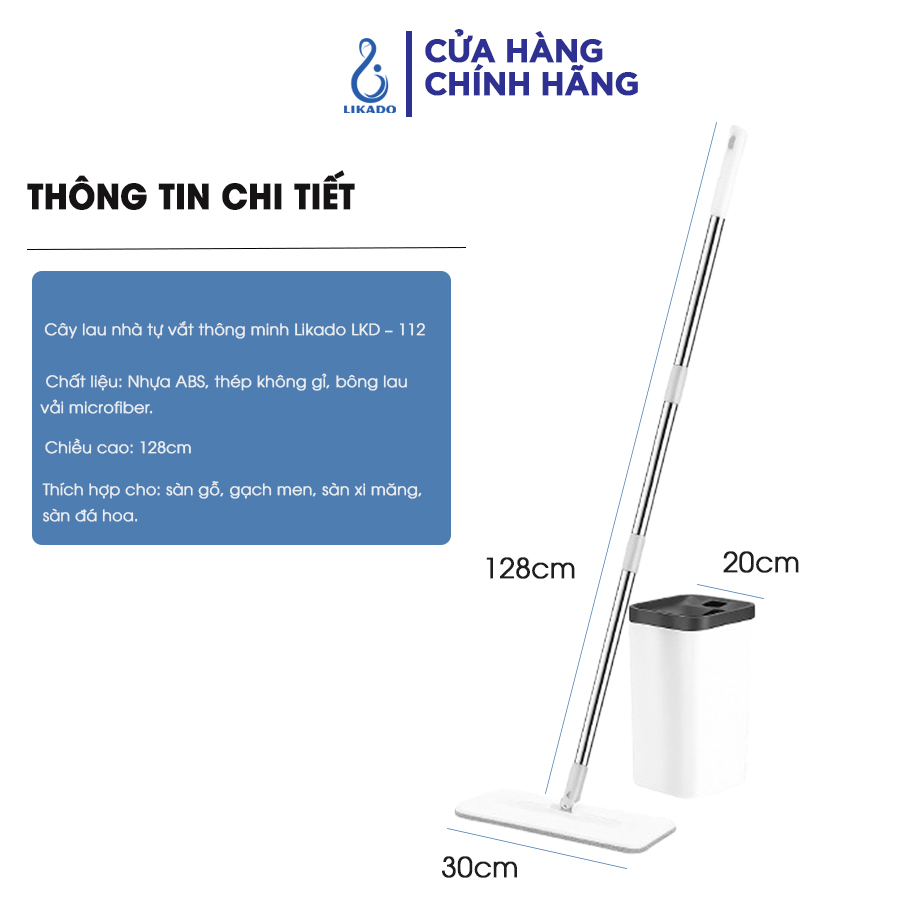 Cây lau nhà tự vắt thông minh Likado LKD – 112