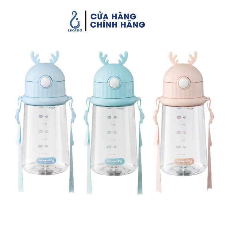 Bình nước trẻ em có ống hút có dây đeo 450ml