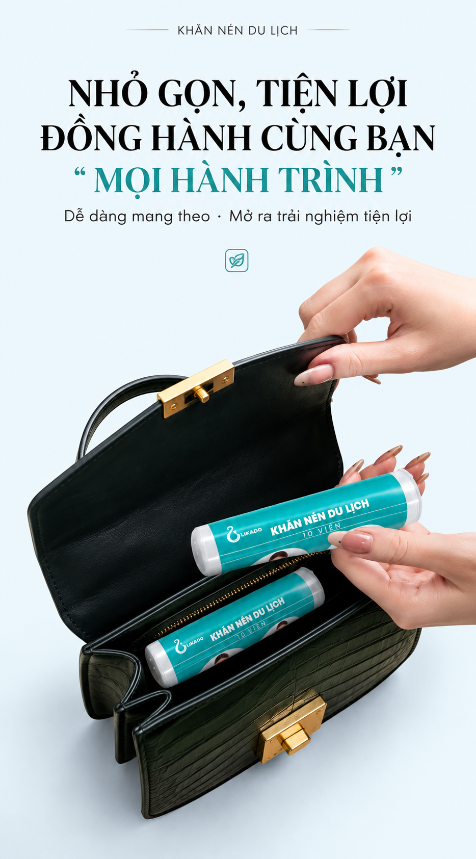Khăn nén du lịch likado dạng ống 10 viên