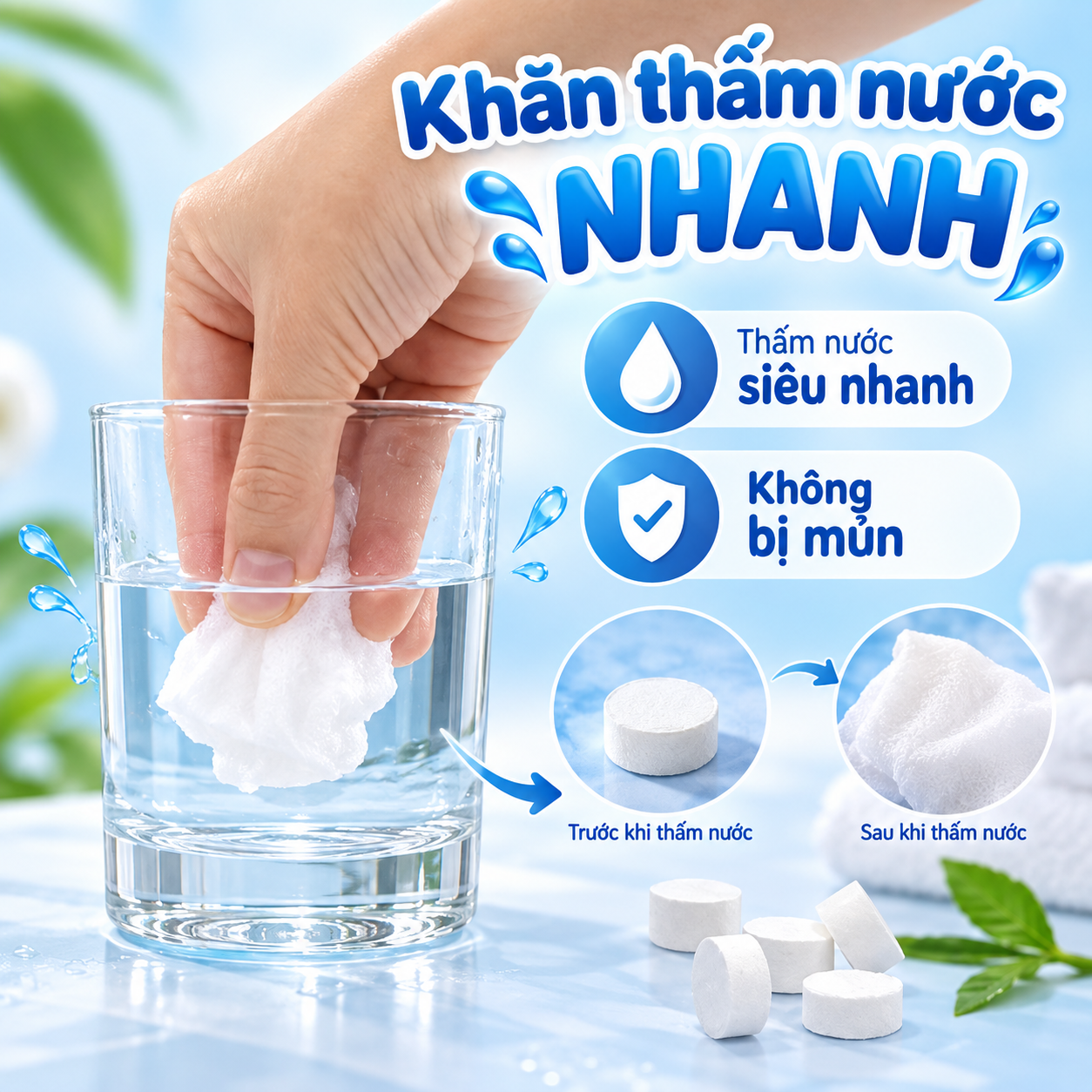 Khăn nén du lịch likado dạng ống 10 viên