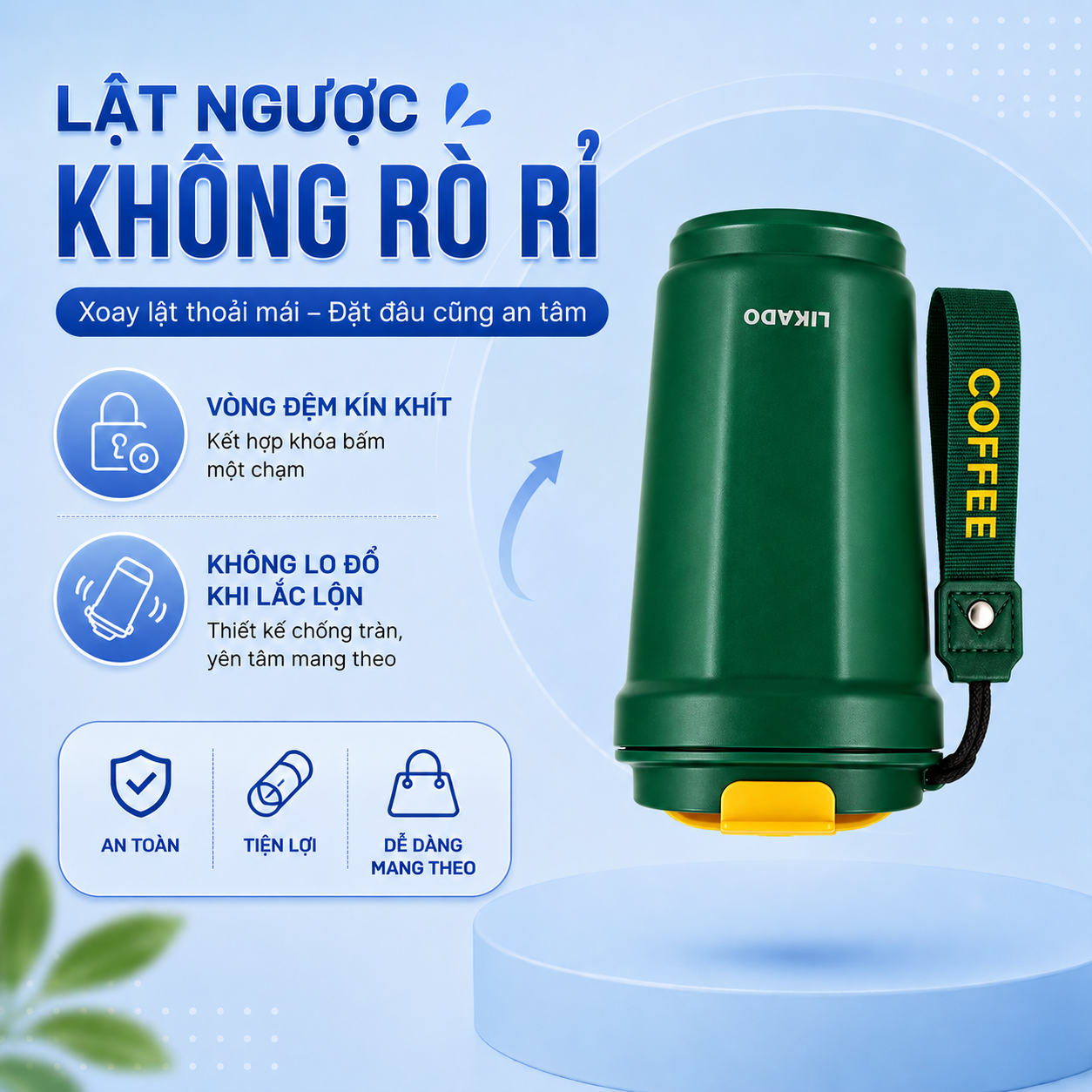 Cốc Giữ Nhiệt Likado thép không rỉ 304 dung tích 380ml/600ml