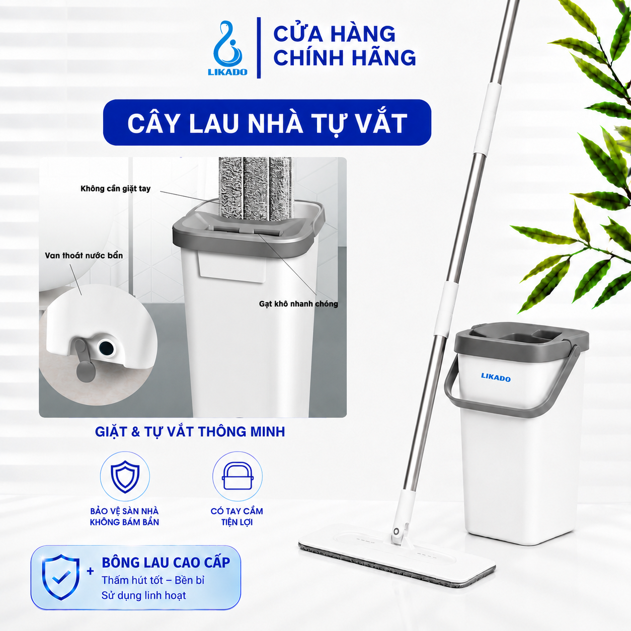 Cây lau nhà tự vắt thông minh Likado LKD – 112