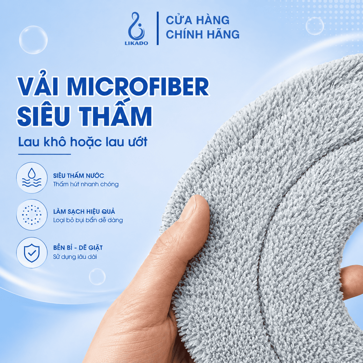 Cây lau nhà thông minh tách nước bẩn thông minh LKD -821