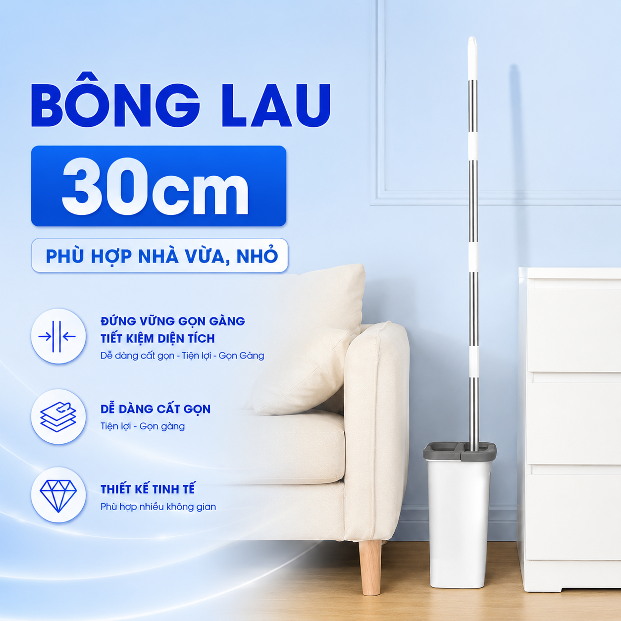 Cây lau nhà tự vắt thông minh Likado LKD – 112