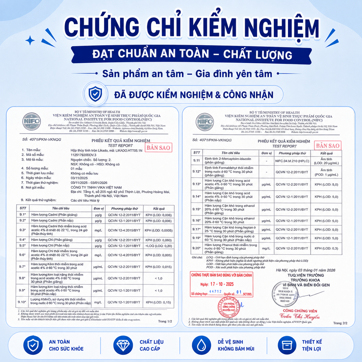 Hộp thủy tinh tròn Likado chịu nhiệt, nắp đậy kín, dùng được trong lò vi sóng