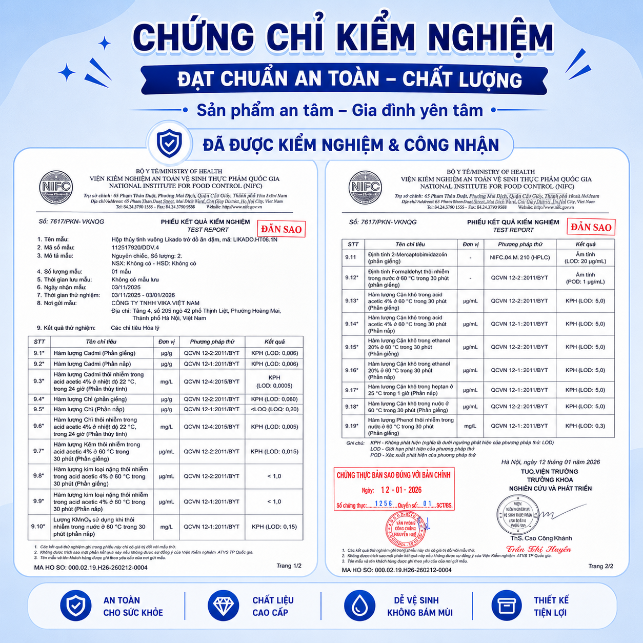 Hộp thủy tinh Likado trữ đồ ăn dặm cho bé có vạch chia, nắp silicone an toàn