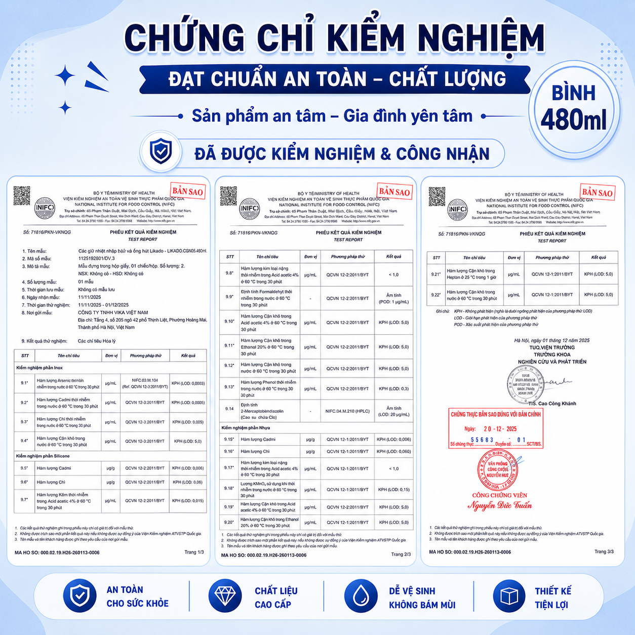 Bình giữ nhiệt Likado inox 304 cao cấp giữ nhiệt lâu dung tích 480ml