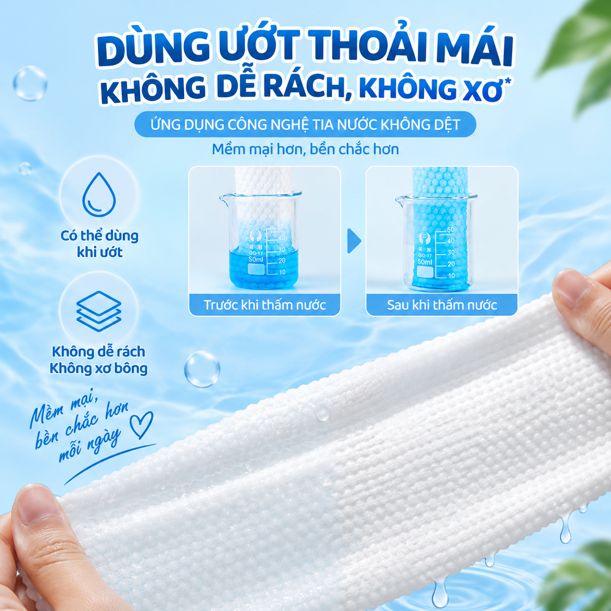 Khăn lau mặt dùng 1 lần spa (80 khăn) dạng rút LIKADO kích thước (20x20cm)(1 túi)