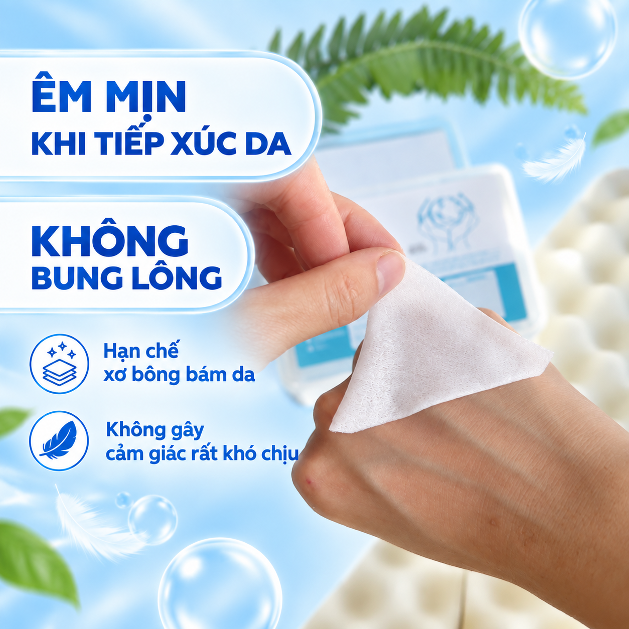 Bông đắp toner Likado 1000 miếng cotton mềm