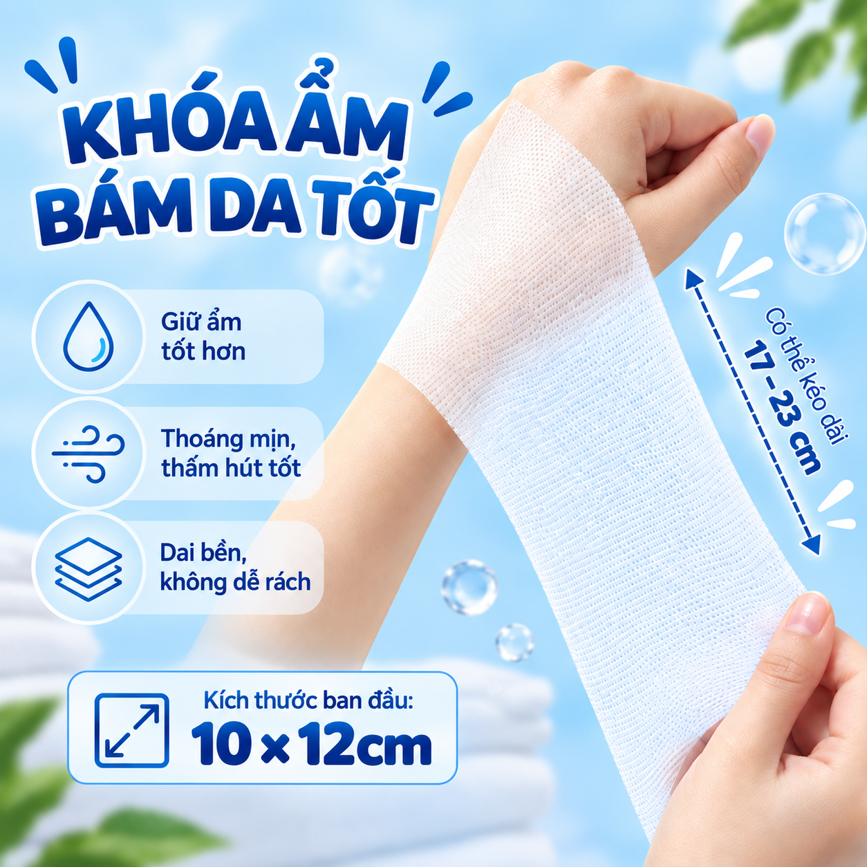 Bông đắp toner lotion mask kéo dãn Likado túi 300 miếng cotton mềm